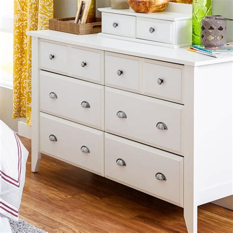 6 drawer white dresser|six drawer white dresser.